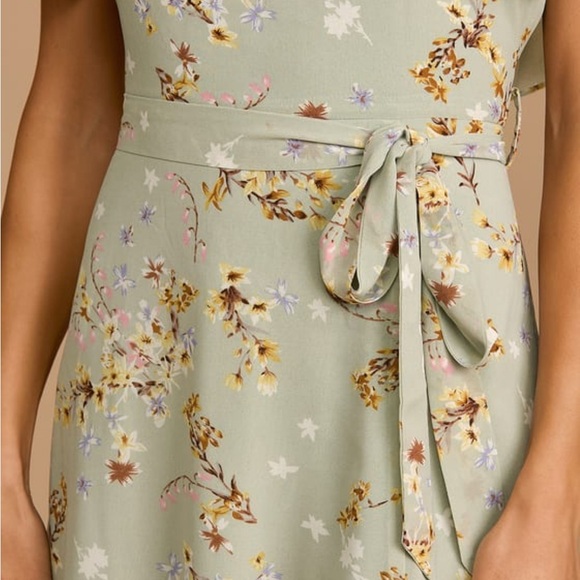 Amazing Moment Mint Green Floral Off-Shoulder Dress - Picture 4 of 5